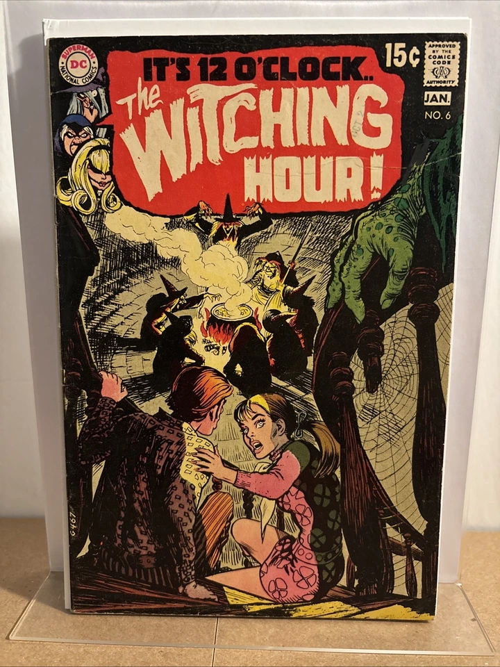 The Witching Hour #6 ¡Cubierta de aquelarre de brujas de Nick Cardy! (1969) DC Edad de Bronce Horror Foto 1 de 4
