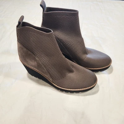 Botas Eileen Fisher Londres Tejidas Cuña Botines Tobillo Grafito Gris Talla 9 NUEVAS Foto 1 de 4