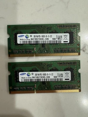Samsung (2 x 2GB) 4GB - 2Rx8 PC3-10600S LAPTOP Memory RAM M471B5673FH0-CH9 - Image 1 of 2