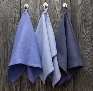 3er Set Pure Linen Küchentücher - Lavendel, Flieder, Violett Melange Geschirrtuch - Bild 1 von 14