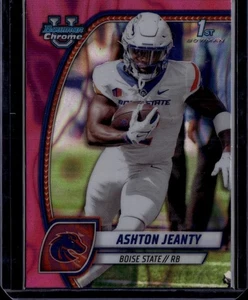 2024 Bowman University Chrome #17 Ashton Jeanty Pink Lava Refractor - Bild 1 von 2