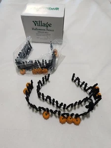 Department 56 Dorf Zubehör Halloween Leuchten 52702 Zaun SET NEU - Bild 1 von 5