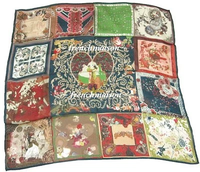 AUTÉNTICO CHRISTIAN LACROIX Paris Bufanda de Seda Multi-Patrón Rosa AMANTES DEL CORAZÓN Nuevo Foto 1 de 2