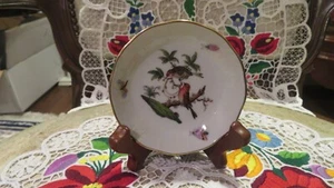 Plato de baratija pequeño redondo de porcelana Herend Rothschild Birds aprox. 3 1/2” - Imagen 1 de 5