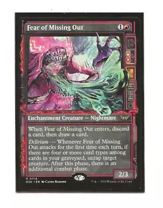 FEAR OF MISSING OUT Showcase Duskmourn MTG English NM Magic - Imagen 1 de 1