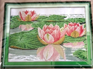 DIY Counted Cross Stitch Kit - Beautiful Lotus C007 - Picture 1 of 3
