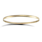 Ladies Solid 9ct Gold Jewelco London D-Shape 3mm Bangle Bracelet