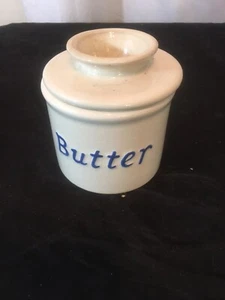 The Original Butter Bell Crock de L Tremain Letras Azules Levantadas Granja Retro - Imagen 1 de 10
