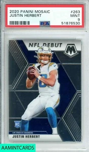 "/🔥 JUSTIN HERBERT ROOKIE RC 🔥 2020 Panini Mosaic PSA 9 🔥 INVEST - Bild 1 von 2