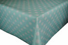 Duckegg Blue Spot PVC Vinyl Wipe Clean Oilcloth Tablecloth