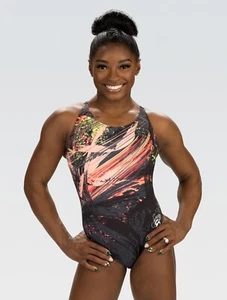 GK Elite Gymnastics Leotard - Simone Biles - Luminous Leap - Adult X-Large - Picture 1 of 2