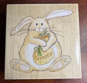 Stamps Happen ~ #70036 Butterbean with Carrots Bunny Easter ~ J7 - Picture 1 of 2