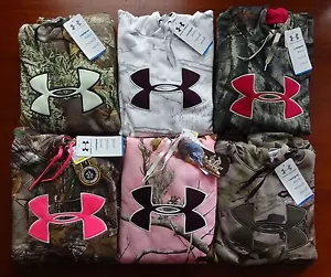 Under Armour Women's Camo Big Logo Hoodie NWT Hunting Stitched - Picture 1 of 6