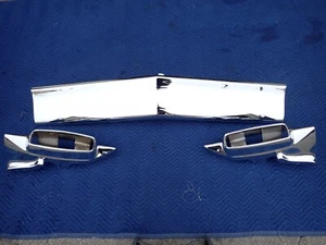 1965 CADILLAC FLEETWOOD 3-PIECE REAR BUMPER TRIPLE CHROME SHOW QUALITY - Picture 1 of 3