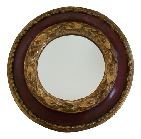 Baroque Painted & Giltwood Frame or Mirror - Hand Carved - Italy - 18th Century Cover