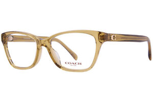 Coach HC6196U 5715 Eyeglasses Frame Women's Transparent Honey Full Rim 52mm