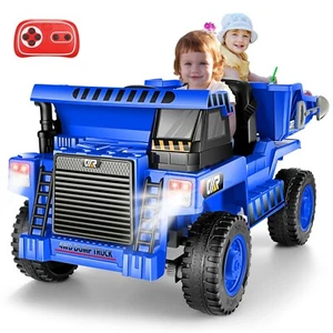 Electric Car for Kids Ride on Dump Truck w/ Electric Dump Bed, Shovel, Music # - Picture 1 of 9