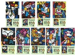 COLECCIÓN ROMERO BRITTO DE 9 TARJETAS TELEFÓNICAS PREPAGAS (MUESTRAS) ** RARAS ** COMO NUEVAS - Imagen 1 de 1