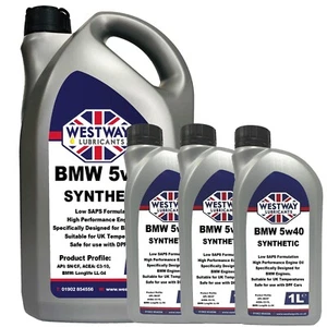5W40 BMW Longlife Fully Synthetic Engine Oil LL-04 LL-01 LL-98 8 Litres 8L - Picture 1 of 3