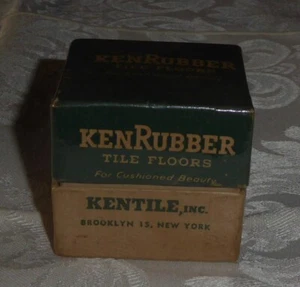 Vintage Ken Rubber Tile / Kentile Inc Tile Sample Pack - NOS - Foto 1 di 7