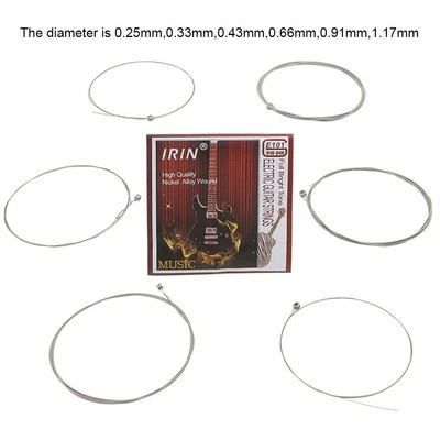 IRIN E101 E Gitarrensaiten Metall Rock Nickel umwickelt Saitenteile 6er Set