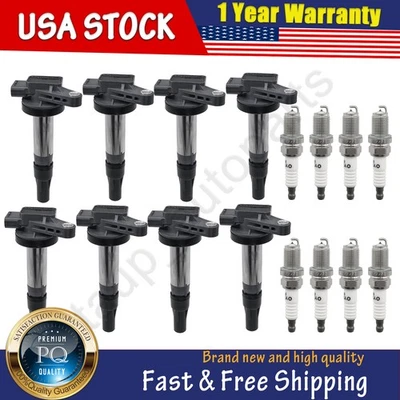 8x Bobina de encendido y bujía de iridio para Land Rover Range Rover 4,2 L 4,4 L Foto 1 de 4