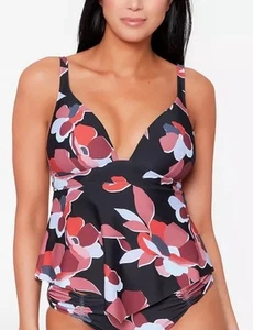 Bar III Tankini-Top mit Rüschen und Schnürung, erstellt für Macy's Gr. Small - Bild 1 von 5