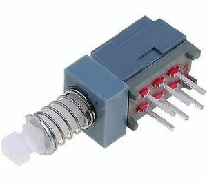5x Feststehende ON-ON Tasterschalter, 6 Pin; 0,1A/30VDC, DPDT - Bild 1 von 1