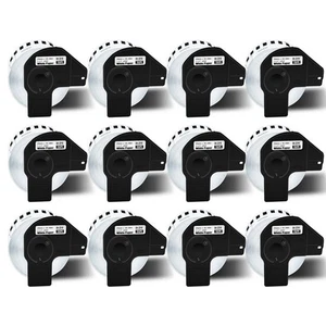 12 Rolls Continuous Labels Tape 1.1" x 100' Fits all Brother QL Printers DK-2210 - Picture 1 of 24