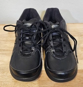 New Balance 577 scarpe da passeggio donna 9 B nere in pelle stringate basse WW577BK - Foto 1 di 10
