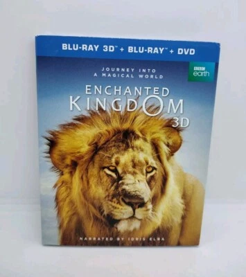 ENCHANTED KINGDOM (3D + Blu-ray + DVD, 2015) w/SLIPCASE Narrated by IDRIS ELBA - Image 1 of 4