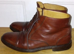 VTG Mezlan Camden Brown Leather Lace Up Boots. Sz 8.5M Made In Spain - Picture 1 of 20