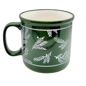 Hallmark Green White Pine Branches 12 oz Ceramic Mug W/Holly Holiday Christmas - Picture 1 of 5