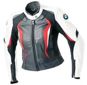 Ladies BMW Racing Biker Motorcycle Leather Jacket Women Motorbike Leather Jacket - Picture 1 of 2