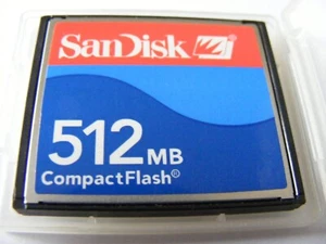 Carte Compact Flash 512 Mo (carte CF 512 Mo) SanDisk d'occasion - Photo 1/1