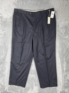 Pantalones de vestir Lauren Ralph Lauren para hombre 40x32* azul marino años 120 lana y cachemir plisados - Imagen 1 de 14