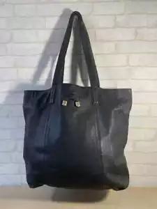 See By Chloe Tote Shoulder Bag A4 Ribbon Leather Black women's USED FROM JAPAN - Picture 1 of 10