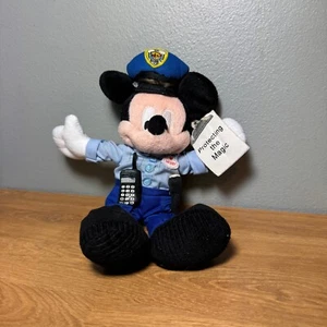 Disney Store World Parks Security Guard Bean Bag Beanie Cast member Plush Mickey - Picture 1 of 6