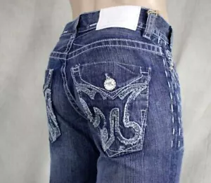 MEK Denim Jeans Uomo CHESTERFIELD Blu Medio Bootcut - Foto 1 di 10
