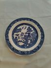 Vintage Wedgwood Old Willow Plate Scalloped Flower Edge 23cm