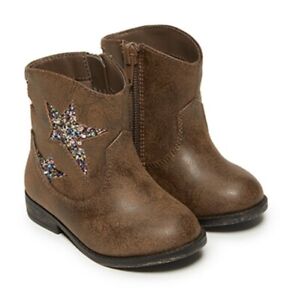 Garianimals Infant/Toddler Girls Brown Fashion Glitter Cowboy Boots Shoes: 2-6