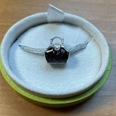 Auténtico Monedero Chamilia Púrpura Brillo .925 Plata de Ley Dije Pulsera de Cuentas Foto 1 de 4