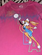 Space Jam Pink Lola Bunny Tune Squad High Low Graphic T-Shirt Teen XL 14-16 c