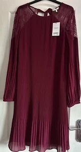BNWT Purple Pleated Dress Size 14T - Picture 1 of 3