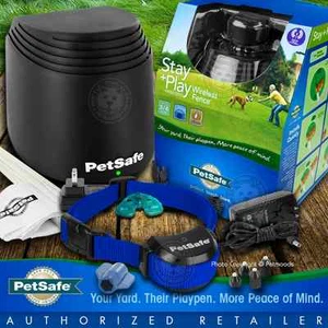 PetSafe Stay and Play Wireless Fence PIF00-12917 Rechargeable Blue Collar - Picture 1 of 11