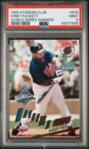 PSA 9 Kirby Puckett 1995 Stadium Club World Series Winners #518 Twins POP 5, 3^ - Picture 1 of 3