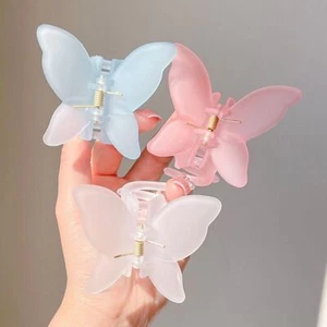 Gradient Hair Clip Matte Barrette New Butterfly Hair Claw Clip Women - Picture 1 of 32