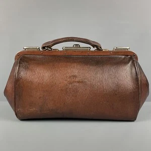 Bolso médico vintage de cuero envejecido marrón - Imagen 1 de 7