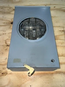 Milbank 200 Amp Meter Socket Can Ringless S1001 7T Jaw 3 Phase Bypass FLAWED - Picture 1 of 5