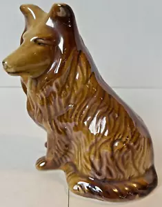 Collie Sheltie Figurine Lassie Dog Ceramic Pottery Porcelain Brazil 4155 Vintage - Picture 1 of 12